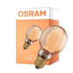Osram Vintage 1906 LED E27 Globe Filament Dorée 80mm 4W 220lm - 818 Blanc Très Chaud | Dimmable - Équivalent 22W