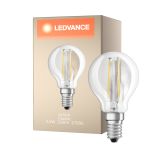 Ledvance Classic LED E14 Poire Filament Claire 2.5W 250lm - 827 Blanc Très Chaud | Équivalent 25W