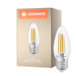Ledvance Classic LED E27 Bougie Filament Claire 3.4W 470lm - 827 Blanc Très Chaud | Dimmable - Équivalent 40W