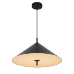 D'Lite Suspension Luminaire Crochte Métal Et Plastique Dépolie Noir | Convient Pour 3x E27