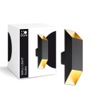 D'Lite Applique Murale Nura Aluminium Noir Up & Down 7W 250lm - 830 Blanc Chaud | IP44