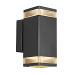 Nordlux Elm Applique Murale Aluminium Noir | IP44 - Convient pour 2x GU10
