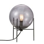 Nordlux Lampe De Chevet Alton 20 Verre et Métal Noir | Convient pour 1x E14