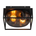Nordlux Griffin Plafonnier Aluminium Noir | Convient pour E27