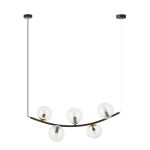Emibig Suspension Luminaire Ritz Acier Noir | Convient pour 5x E14 - Max 10W