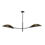 Emibig Plafonnier Lotus Acier Noir | Convient pour 2x E14 - Max 10W