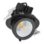 Philips Spot LED LuxSpace Accent Compact Noir RS772B 26W 2700lm 36D - 930 Blanc Chaud | 134mm - Meilleur Rendu Des Couleurs