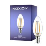 Noxion Lucent LED E14 Bougie Filament Claire 2.5W 250lm - 827 Blanc Très Chaud | Dimmable - Équivalent 25W