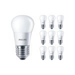 Lot 10x Philips Corepro LED Lustre E27 Boule Dépolie 5W 470lm - 827 Blanc Très Chaud | Équivalent 40W