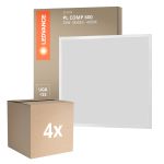 Lot 4x Ledvance Panneau LED Compact Aluminium Blanc 33W 3630lm - 840 Blanc Froid | 60x60cm