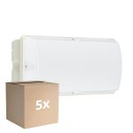 Lot 5x Philips LED Sécurité Ledinaire WL055V Blanc 6W 600lm - 830 Blanc Chaud | 374x150mm - IP65 - Détecteur De Mouvement