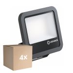 Lot 4x Ledvance Projecteur LED Aluminium Noir 69W 10000lm 100D - 865 Lumière Du Jour | IP66 - Symétrique