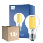 Lot 10x Philips MASTER LED Ampoule Ultra Efficient E27 Poire Claire 7.3W 1535lm - 840 Blanc Froid | Équivalent 100W