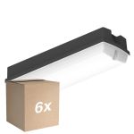 Lot 6x Ledvance Hublot LED Compact Noir 8W 840lm - 830 Blanc Chaud | 356x115mm - IP65