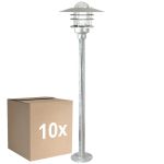 Lot 10x Nordlux Agger Lampadaire extérieur Métal Brushed Aluminium | Convient pour 1x E27 