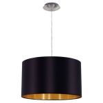 Eglo Suspension Luminaire Maserlo Acier Nickel Satiné | Convient pour E27