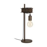 Eglo Lampe De Chevet Townshend 4 Acier Brun Noir | IP20 - Convient pour 1x E27 
