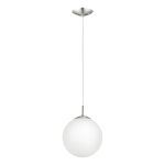 Eglo Suspension Luminaire Rondo Acier Nickel Satiné | Convient pour E27