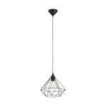 Eglo Suspension Luminaire Tarbes Noir | IP20 - Convient pour 1x E27 