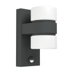 Eglo Applique Murale Atollari Aluminium Anthracite Up & Down 4W 360lm - 830 Blanc Chaud | IP44