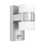 Eglo Applique Murale Atollari Aluminium Acier Inoxydable Up & Down 4W 360lm - 830 Blanc Chaud | IP44