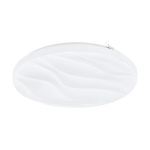 Eglo Mur et Plafonnier Benariba Acier Blanc 14.6W 1600lm - 830 Blanc Chaud | IP20