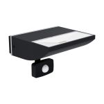 Eglo Applique Murale Sorronaro Aluminium Noir 10W 1000lm - 830 Blanc Chaud | IP65 - Détecteur De Mouvement
