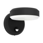 Eglo Applique Murale Fornaci Acier Noir 3W 320lm - 830 Blanc Chaud | IP65 - Détecteur De Mouvement