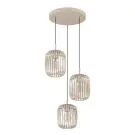 Eglo Suspension Luminaire Romazzina Acier Sablonneux | Convient pour 3x E27