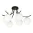 Emibig Plafonnier Boston Acier Noir | Convient pour 6x E14 - Max 10W