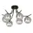 Emibig Plafonnier Boston Acier Noir | Convient pour 6x E14 - Max 10W