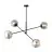 Emibig Suspension Luminaire Linéaire Acier Noir | Convient pour 4x E14 - Max 10W