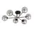 Emibig Plafonnier Brendi Acier Noir | Convient pour 6x E14 - Max 10W