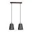 Emibig Suspension Luminaire Bolero Acier Noir | Convient pour 2x E27 - Max 15W