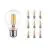 Lot 10x Noxion Lucent LED E27 Poire Filament Claire 4.5W 470lm - 822-827 Dim To Warm | Dimmable - Équivalent 40W