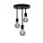 Eglo Suspension Luminaire Wilmcote Acier Noir | Convient pour 3x E27