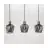 Eglo Suspension Luminaire Empoli Acier Noir | IP20 - Convient pour 3x E27 