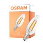 Osram LED Classic E14 Bougie Filament Claire 1.2W 255lm - 827 Blanc Très Chaud | Équivalent 25W