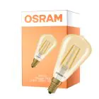 Osram Vintage 1906 LED Classic Edison E14 Ambre 2.8W 250lm - 822 Blanc Très Chaud | Dimmable - Équivalent 25W