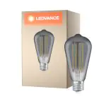 Ledvance Vintage 1906 LED E27 Edison Smoke 11W 500lm - 818 Blanc Très Chaud | Dimmable - Équivalent 42W