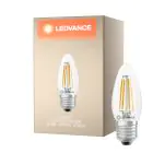 Ledvance Classic LED E27 Bougie Filament Claire 3.4W 470lm - 827 Blanc Très Chaud | Équivalent 40W
