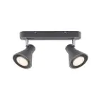 Nordlux Eik 2 Spot Métal Gris | Convient pour 2x GU10