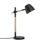 Nordlux Lampe De Chevet Theo Métal et Bois Noir | Convient pour GU10