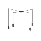 Emibig Suspension Luminaire Traker Acier Noir | Convient pour 4x GU10 - Max 10W