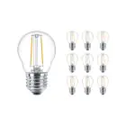 Lot 10x Philips Corepro LED Ampoule E27 Poire Claire 7W 806lm - 827 Blanc Très Chaud | Équivalent 60W