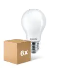 Lot 6x Philips Corepro LED Ampoule E27 Poire Dépolie 8.5W 1055lm - 830 Blanc Chaud | Équivalent 75W
