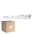 Lot 4x Ledvance Réglette LED Étanche Imperméable 18W 2400lm - 840 Blanc Froid | 120cm