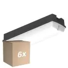 Lot 6x Ledvance Hublot LED Compact Noir 8W 840lm - 830 Blanc Chaud | 356x115mm - IP65
