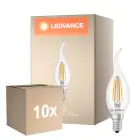 Lot 10x Ledvance Classic LED E14 Bougie Filament Claire 3.4W 470lm - 827 Blanc Très Chaud | Équivalent 40W