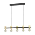 Eglo Suspension Luminaire Chieveley Acier Noir | IP20 - Convient pour 5x E27 